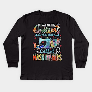 Blessed Are The Quilters Kids Long Sleeve T-Shirt